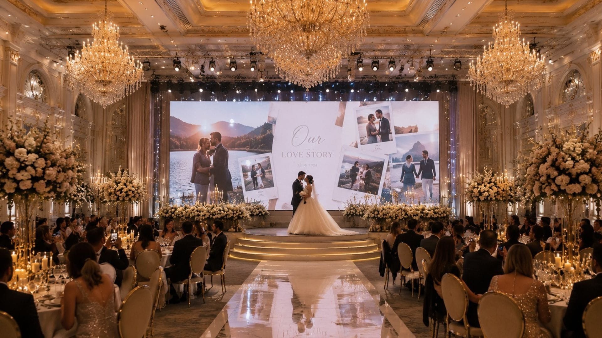 LED-Wand für Hochzeiten